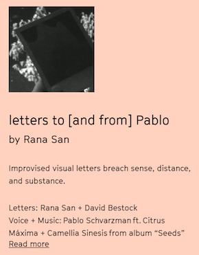 Seeds - letters to and from Pablo - Georgetown Super 8